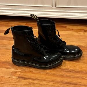 Dr. Martens Shiny Black Lace-Up Boots